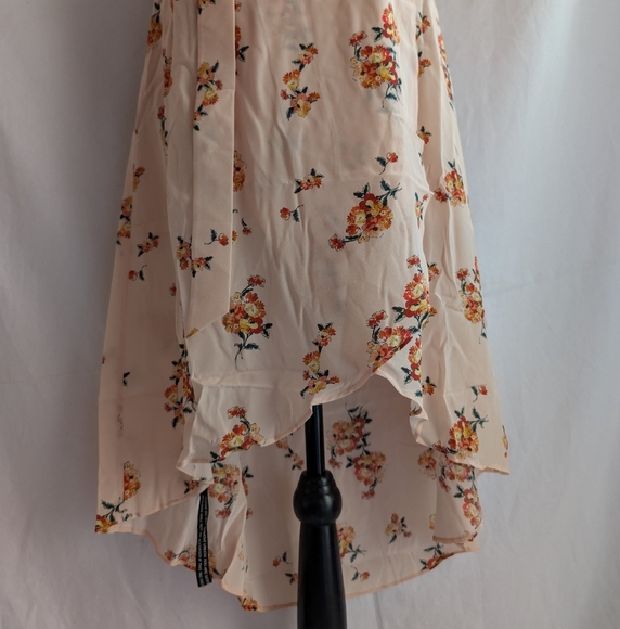 100% Mulberry Silk Armelle Light Peach Off the Shoulder Dress Size 8 - Picture 4 of 14